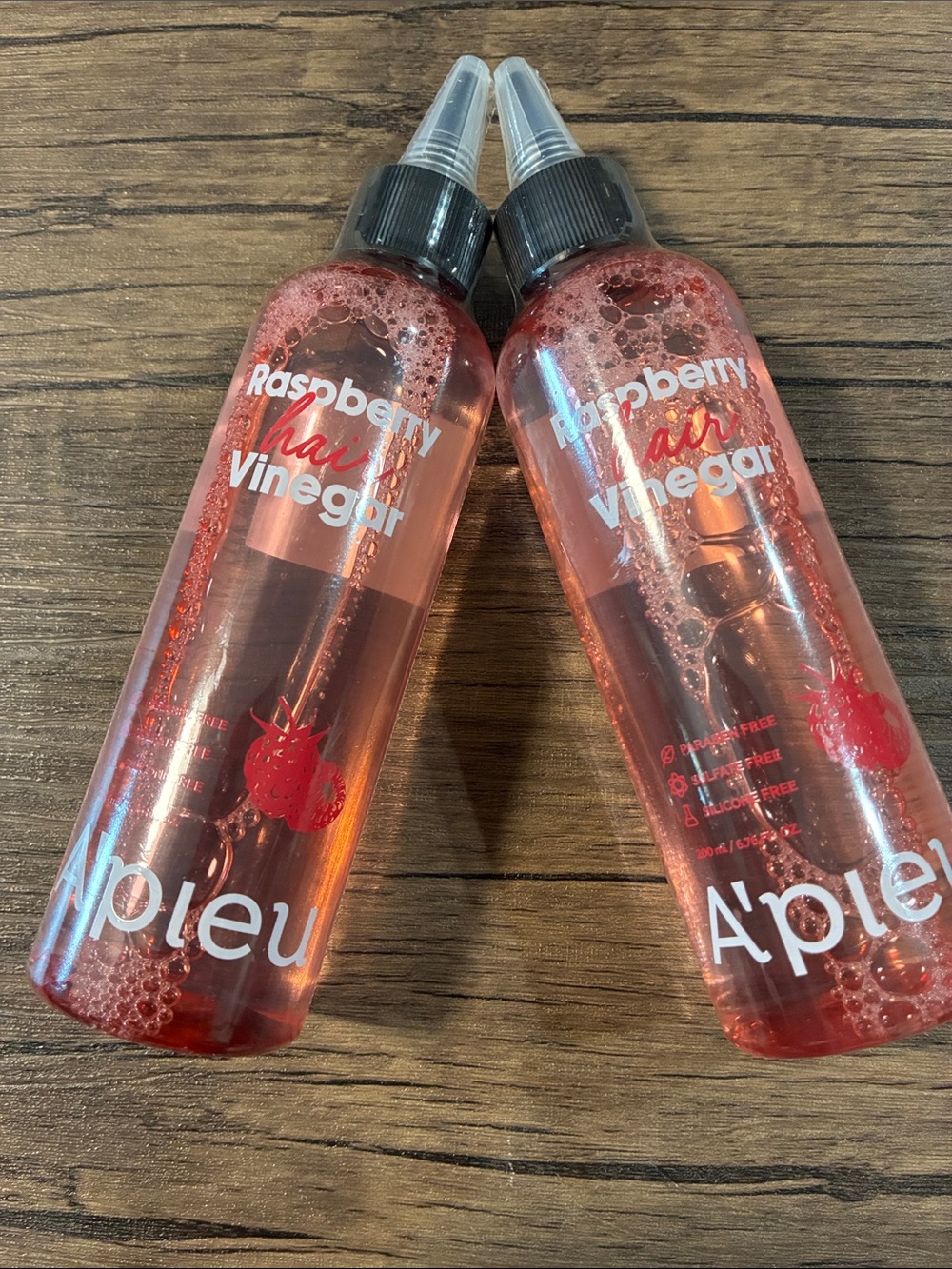 2 Raspberry Hair Vinegar - Rose Pink Refreshing Rinse